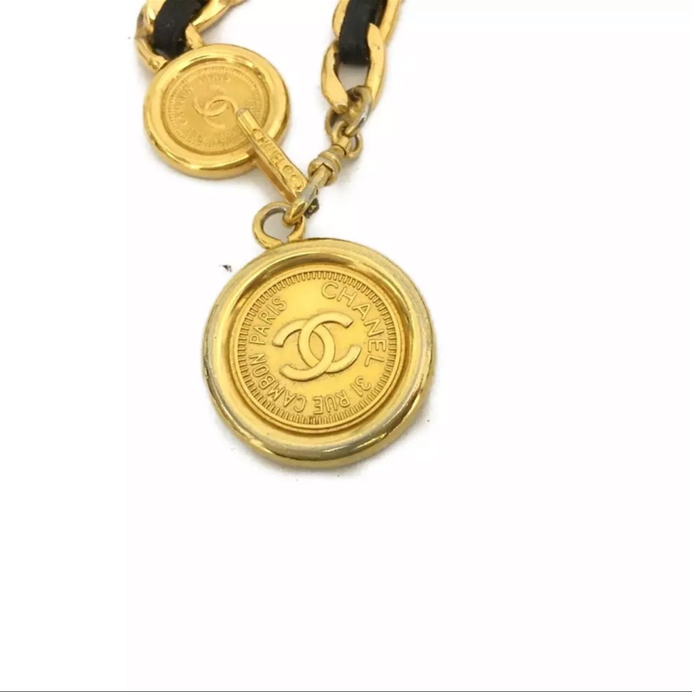 AUTH Chanel CC Chain Belt Black - Picture 3 of 7